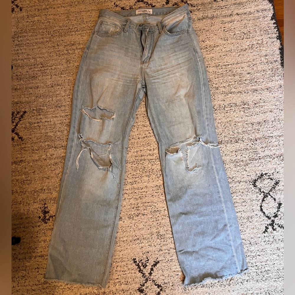 just black denim straight leg jeans